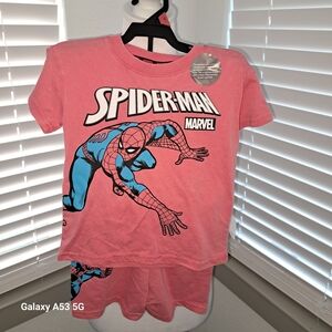 Spider-Man Pink and Blue T-Shirt Set